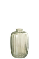 Vase Lines Glass Green S