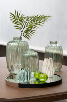Vase Lines Glass Green S