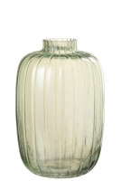 Vase Lines Glass Green L