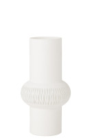 Stripe Vase Ball Glass White S