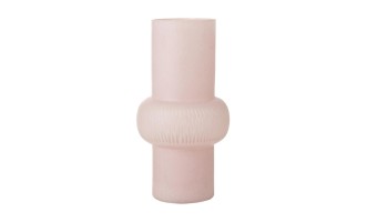 Stripe Ball Glass Pink Vase L