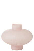 Stripe Ball Low Pink Vase