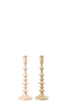 Melanie Pink Candlestick Assortment Of 2