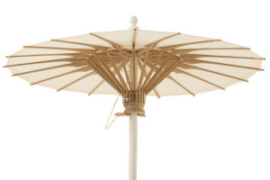 Parasol Outdoor Cotton/Wood White (48x48x57cm)