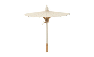 Parasol Outdoor Cotton/Wood White (48x48x57cm)
