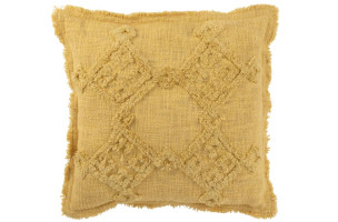 Fringes Mustard Cushion