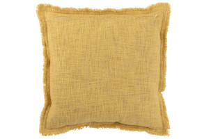 Fringes Mustard Cushion