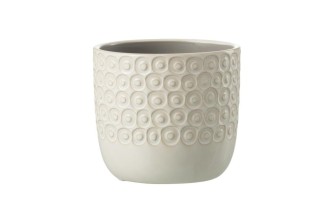 Flowerpot Ball Ceramic White M
