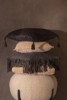 Fringe Cushion Brown