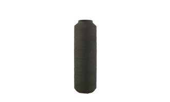 Cylindrical Vase Clay Black S