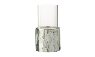 Ary Candle Holder Clay Silver M
