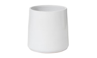 Flower Pot Round White L