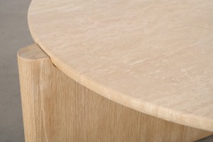 Pebble Coffee Table L Stone top D110