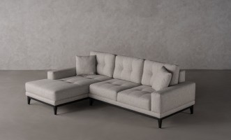 Foster Left Corner Sofa Bed with Black Oak Legs- Cosmic 21541-08