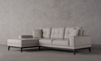 Foster Left Corner Sofa Bed with Black Oak Legs- Cosmic 21541-08