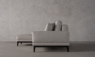 Foster Left Corner Sofa Bed with Black Oak Legs- Cosmic 21541-08