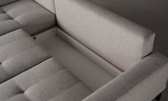 Foster Left Corner Sofa Bed with Black Oak Legs- Cosmic 21541-08