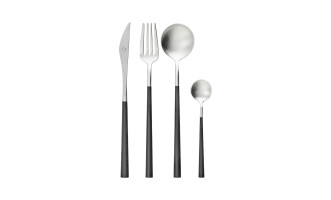 Mito Flatware brushed - black cable 24 pieces