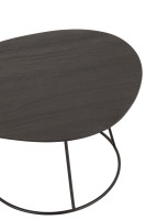 Oval Side Table Wood/Met