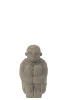 Figure Sitting Cement Grey L