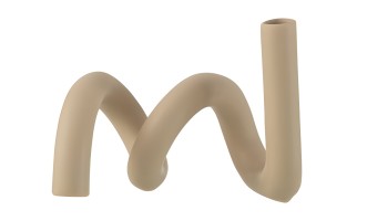 Candle Holder Twist Beige
