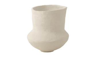 Archaic Pot Paper Mache White