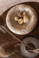 Bowl Round Low Beige Large (29x29x7cm)