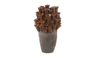 Vase Anemone Brown/Grey Large (28,5x27,5x46,5cm)