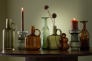 Vase Blooming Green Small (9,5X9,5X27Cm)