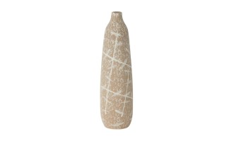 Vase Dune Narrow Beige/White Small (13X13X45Cm)