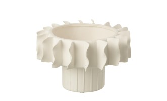 Vase Helix Round White Small (22X22X14Cm)