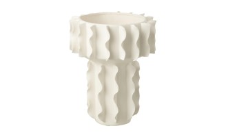 Vase Helix Round White Large (25X25X29Cm)