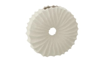Vase Sand Finish Round White Medium (25,5X7,5X25Cm)