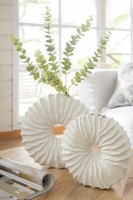 Vase Sand Finish Round White Medium (25,5X7,5X25Cm)