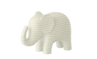Elephant Striped White Small (15,5X6X10,5Cm)