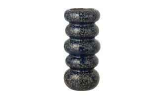Rings Vase Dots Dark Blue L