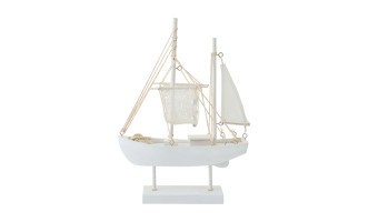 Boat Decorative White (28,5X8X41Cm)