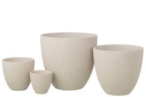 Flowerpot Round White Extra Large (36X36X34Cm)