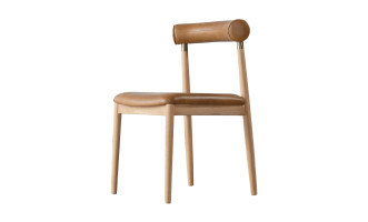 Naomi Dining Chair Light oak / Leather