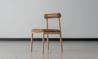 Naomi Dining Chair Light oak / Leather