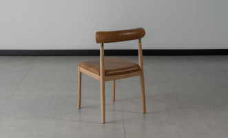 Naomi Dining Chair Light oak / Leather