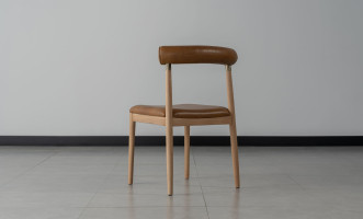 Naomi Dining Chair Light oak / Leather