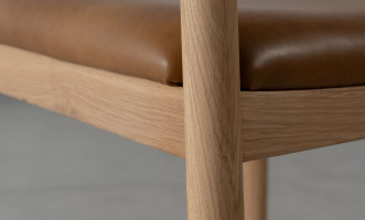 Naomi Dining Chair Light oak / Leather