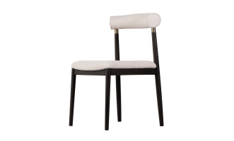 Naomi Dining Chair Dark oak / Ivory boucle