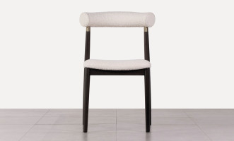 Naomi Dining Chair Dark oak / Ivory boucle