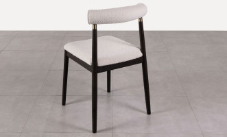 Naomi Dining Chair Dark oak / Ivory boucle