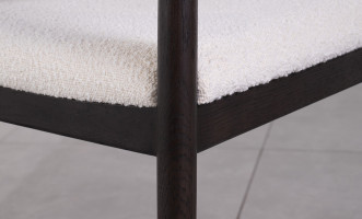 Naomi Dining Chair Dark oak / Ivory boucle