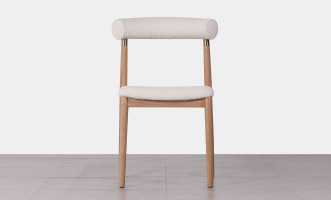 Naomi Dining Chair Light oak / Ivory boucle