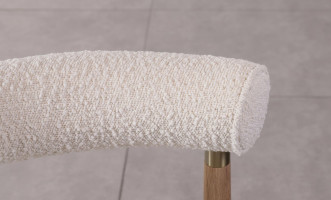 Naomi Dining Chair Light oak / Ivory boucle