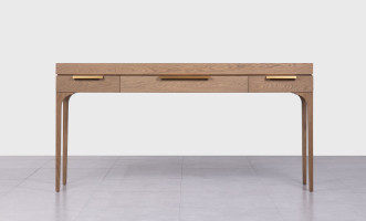 Bridge Console Table with 3 Drawers Cappuccino finish